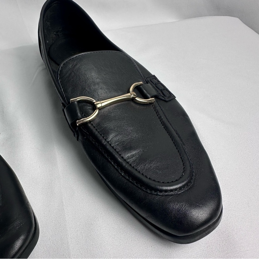 Zara Women’s Black Leather Loafers size 10/40 - Picture 15 of 16